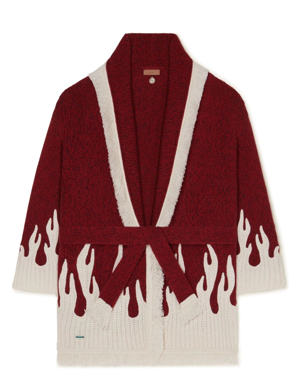 Affordable flame-motif Alanui wool-blend Women cardigan 0817